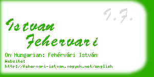 istvan fehervari business card